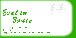 evelin bonis business card
