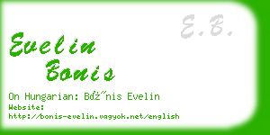 evelin bonis business card